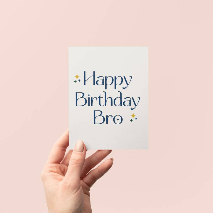BlΓΊ Rose - Wholesale Birthday Card - Happy Birthday Bro Greeting Card2