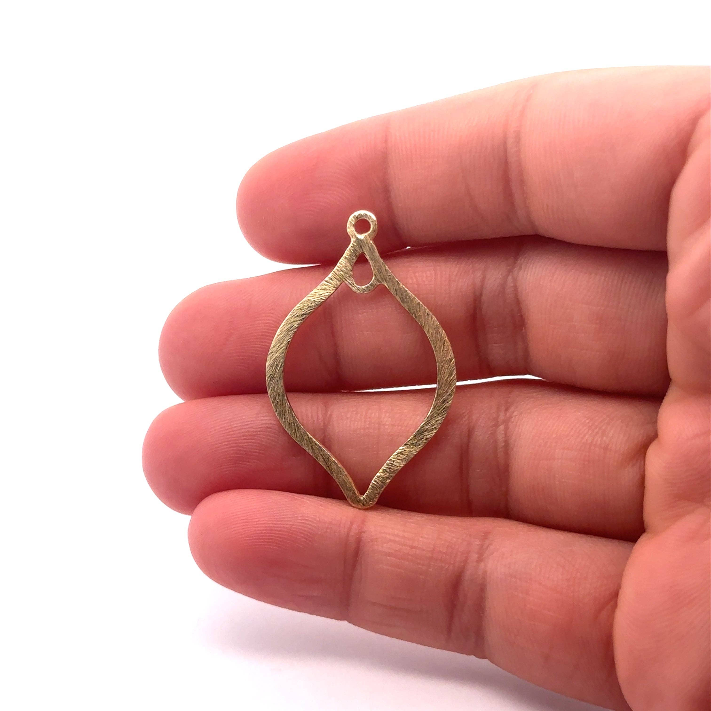 Purity Beads – Engroshandel Håndværk forsyninger – Guldfinish og sølvbelagt, Gunmetal E-belagt, børstet finish, øreringskomponenter, to løkker, to størrelser: 47mx30m, 39mx29m2