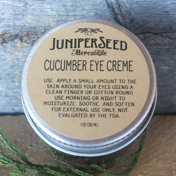 Crème pour les yeux au concombre pour la vente par Juniperseed Mercantile