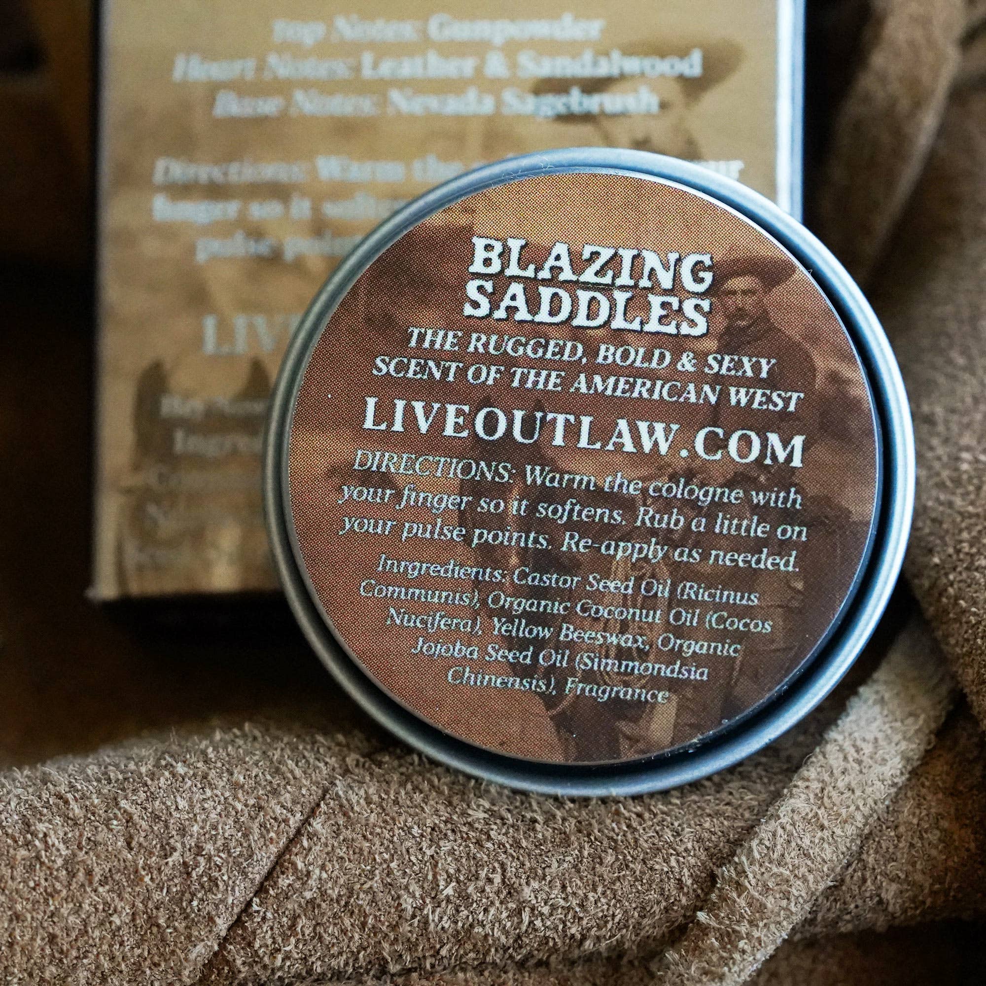 Outlaw - Wholesale Solid Cologne - Blazing Saddles Solid Cologne: The Scent of the West3