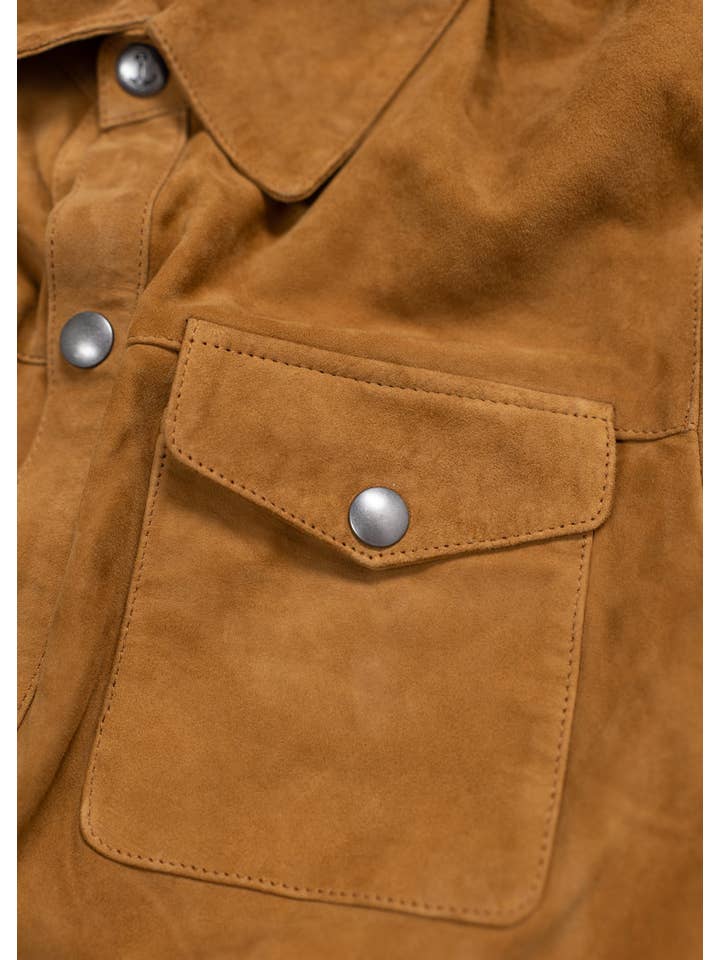 Iron & Resin - Wholesale Shirt Jacket/Shacket - Men's - Roughneck Goat Suede Shirt Jacket