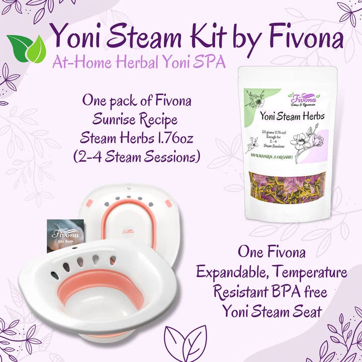 FIVONA - Wholesale Bath salts - Yoni Steam Kit 2-in-1 Bundle of Foldable Seat with Seaming Herbs - SUNRISE RECIPE1