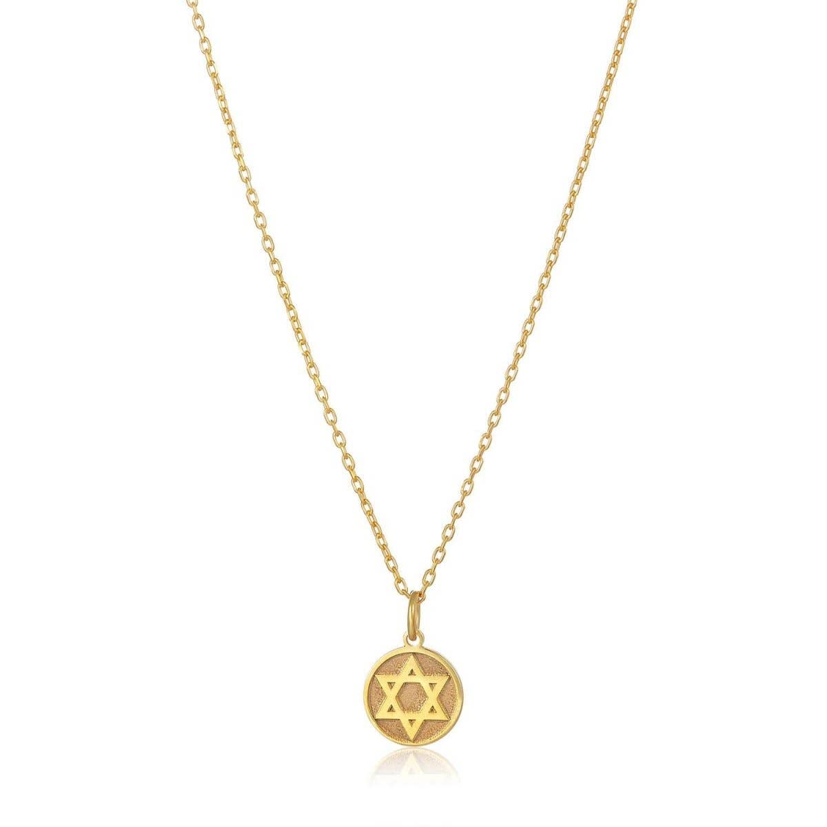 ALEF BET JEWELRY – Engroshandel Halskæde med vedhæng – Gylden jødisk stjernevedhæng3