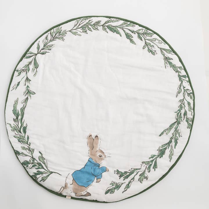 Bunny Meadow Muslin Baby Playmat for wholesale by Zoey Inc.