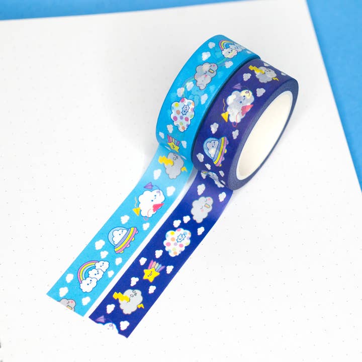Clouds and Rainbow Washi Tape for wholesale by Robot Dance Battle