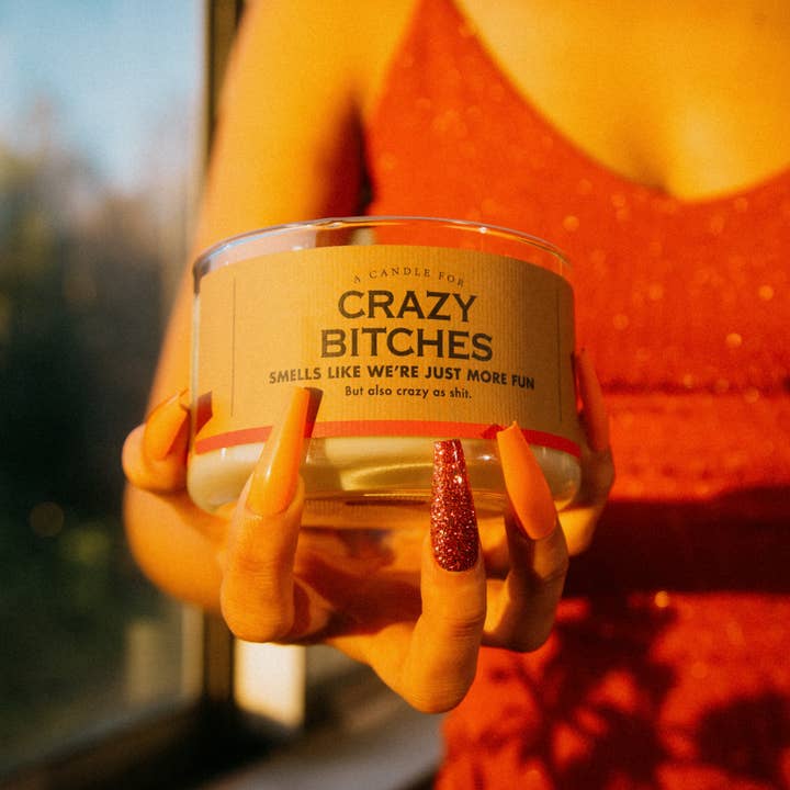 Whiskey River Soap Co. - Wholesale Jar/Filled Candle - A Candle for Crazy Bitches | Funny Candle1