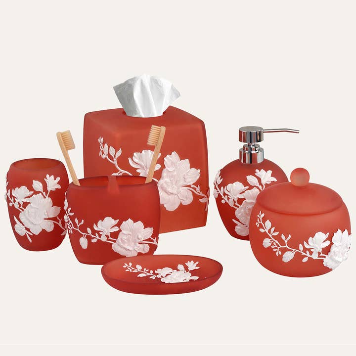 The Savannah Collection – Elegant Modern Bathroom Décor Accessories Set of 6 for wholesale by Decozen