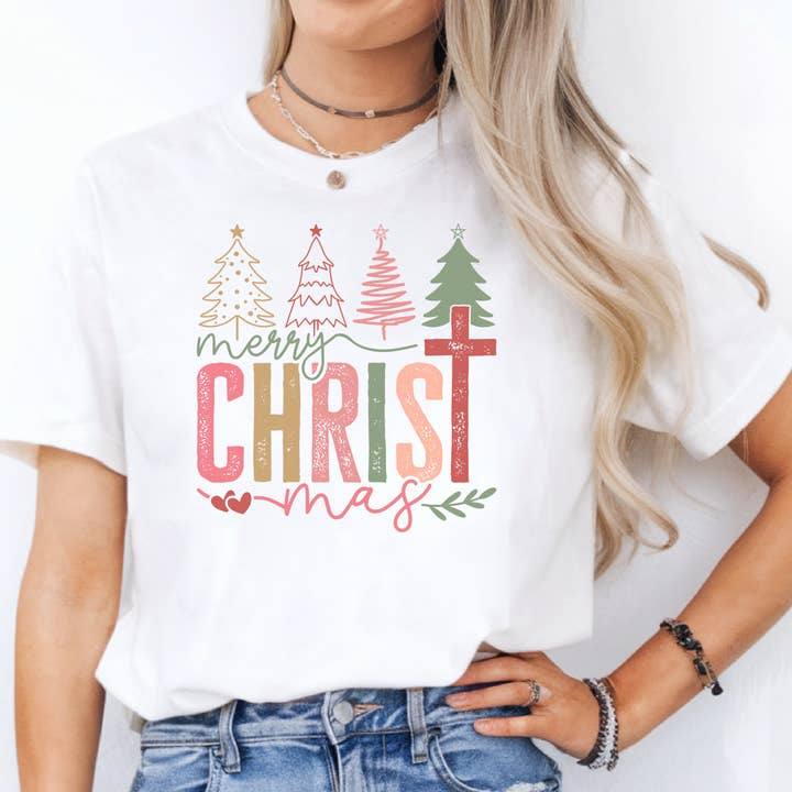 Merry CHRISTmas Shirt, Christian Holiday Faith Christmas for wholesale by TheWorldOfMYes