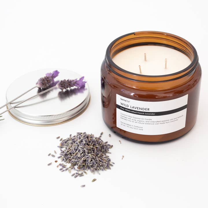 Terralite - Wholesale Jar/Filled Candle - WILD LAVENDER - essential oil candle1