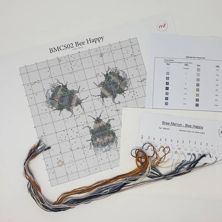 Creative World of Crafts - Wholesale Embroidery/Cross Stitch Supplies - My Cross Stitch - Bree Merryn - Bee Happy Cross Stitch Kit