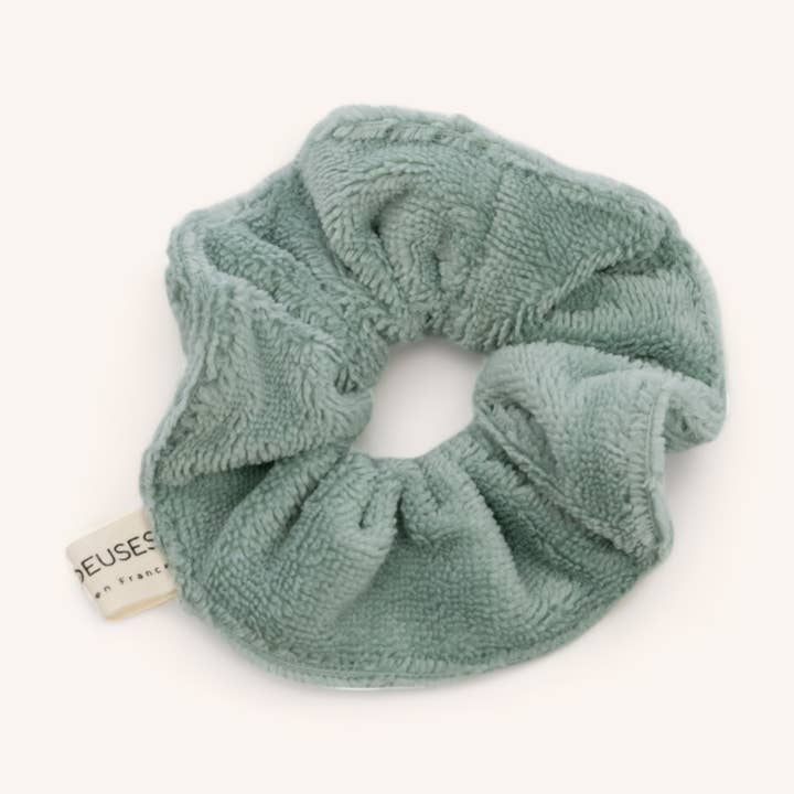 Scrunchie de esponja verde sage por atacado de Les Rideuses