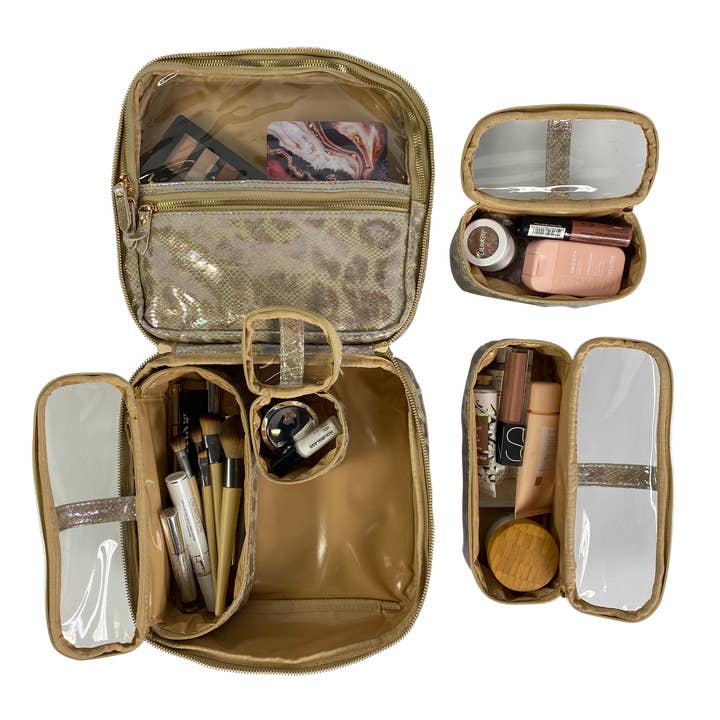 PurseN (new) - Wholesale Makeup/Cosmetic Bag - Mini Diva Makeup Case - Glimmer Leopard6