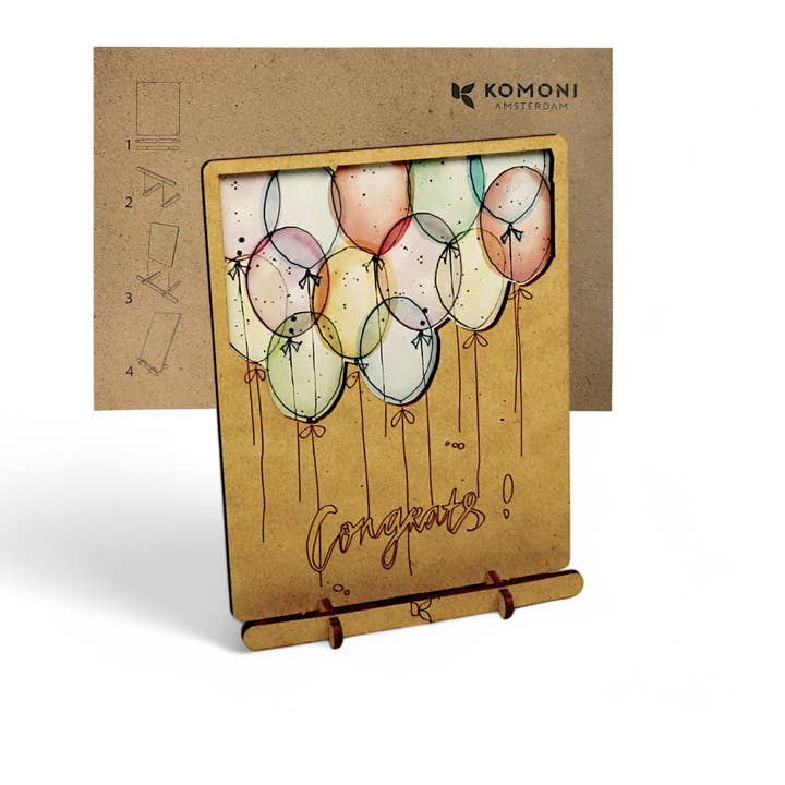 Carte pop-up de félicitations pour la vente par KOMONI Amsterdam