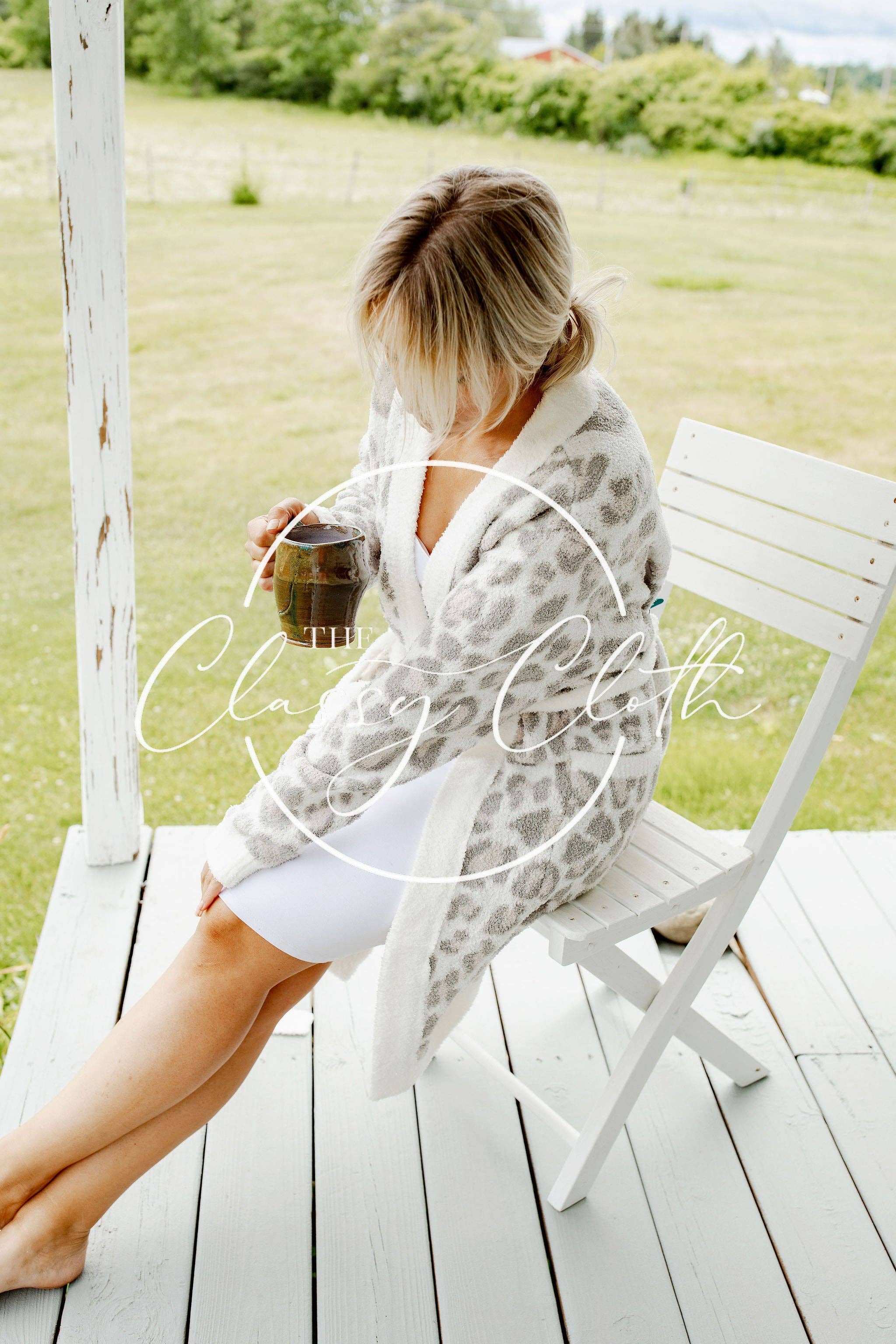 The Classy Cloth WS - Wholesale Robe - Women's - Luxe Robe - Beige Leopard RTS1