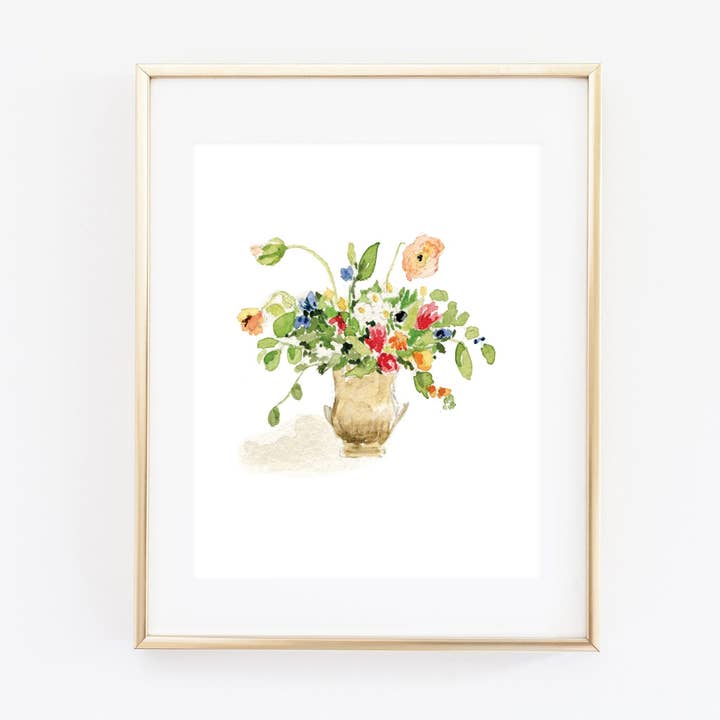 bouquet art print for wholesale by emily lex studio