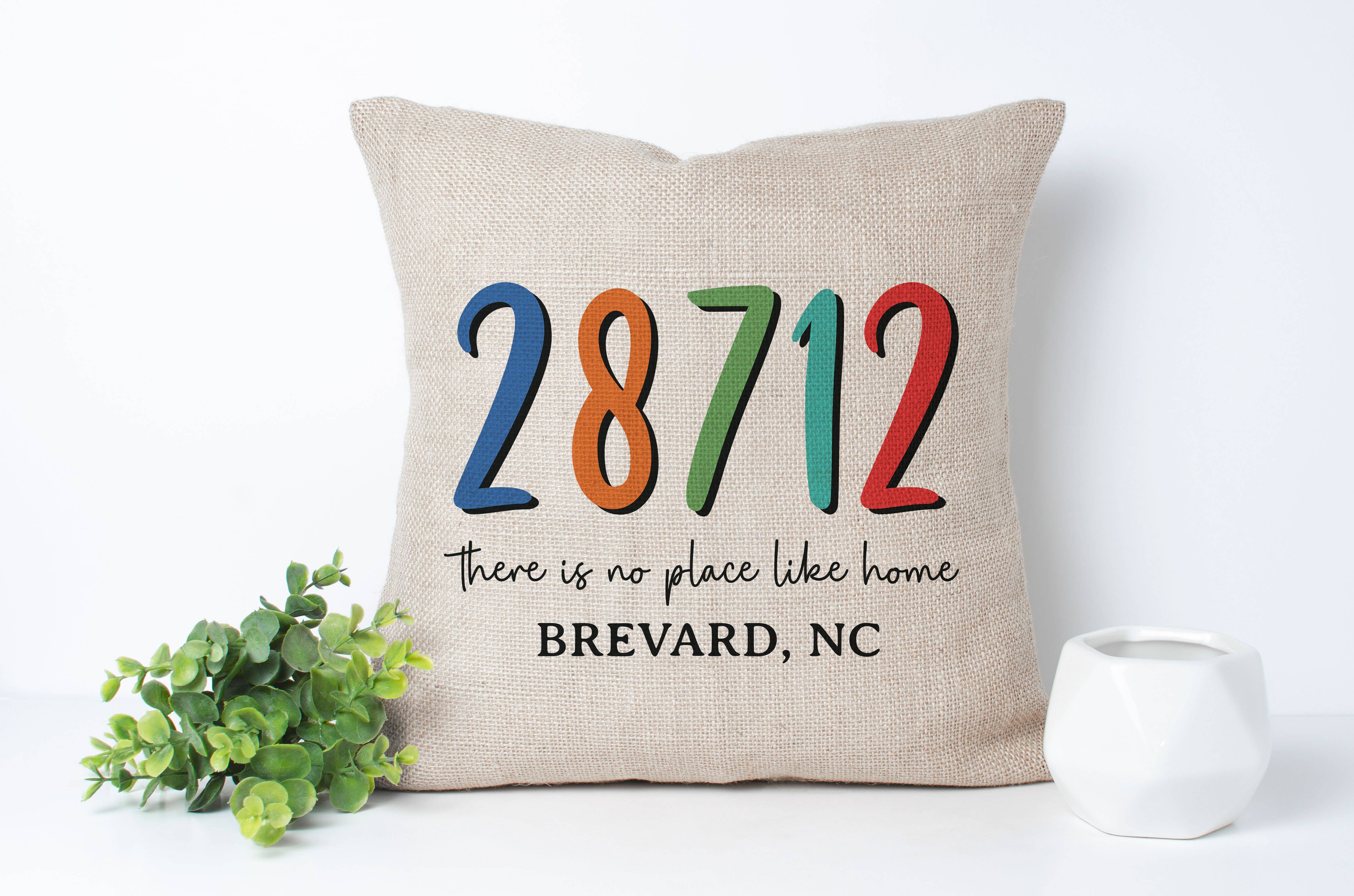 Canary Road - Wholesale Throw/Decorative Pillow - Custom Zip Code Pillow City State No Place Like Home Local