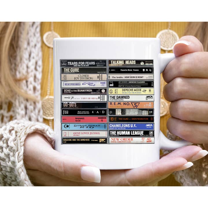 New Wave Post Punk - Retro Cassette Tape Coffee Mug for wholesale by House Of Rodan