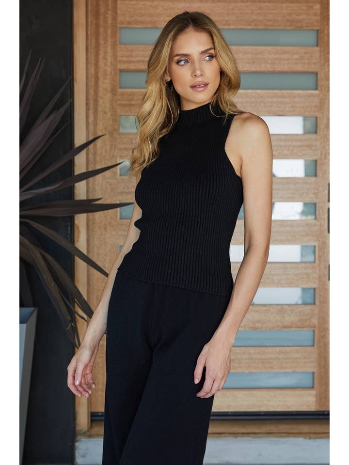 MILIO MILANO - Vente Haut en maille â femme - COQUILLE CĂTELĂE EN VISCOSE SANS MANCHES (330117/37715)7