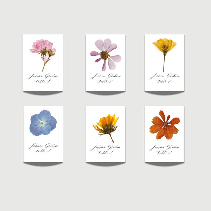 Floral Place Cards for wholesale by Gallery360 Designs