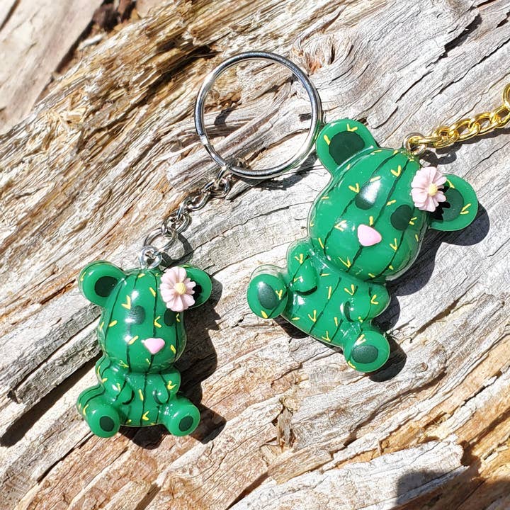 Basement Glitters - Wholesale Keychain - Women's - Cactus Bear Keychains4