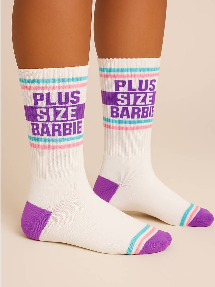 Plus Size Barbie Socks, One Size Fits all - curve friendly for wholesale by That Gay Creation