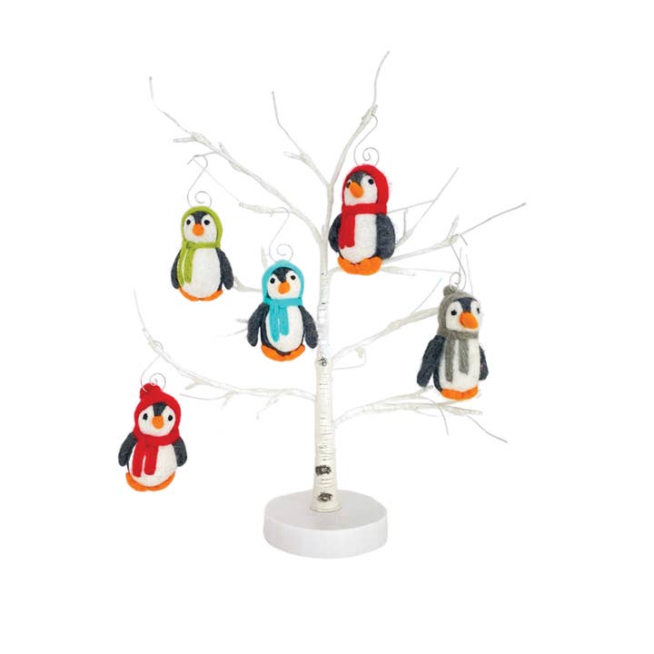 Sheep Farm Felt - Wholesale Ornament - Felt Penguin Ornaments | 1 or Set of 4