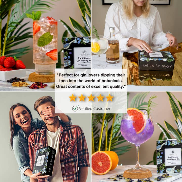 Vemacity - Wholesale DIY Drink Kit - The Ultimate Gin Making Kit with Gold Bar Accessories5