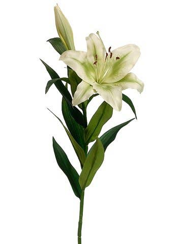 Silk Flower Depot - Wholesale Artificial Plant - 35" Stargazer Lily Spray Green0