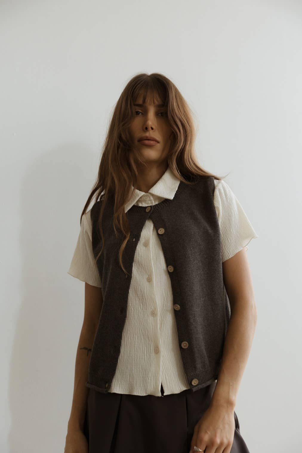 All Row - Vente Chemise à col boutonné – femme - Le haut Linnea23