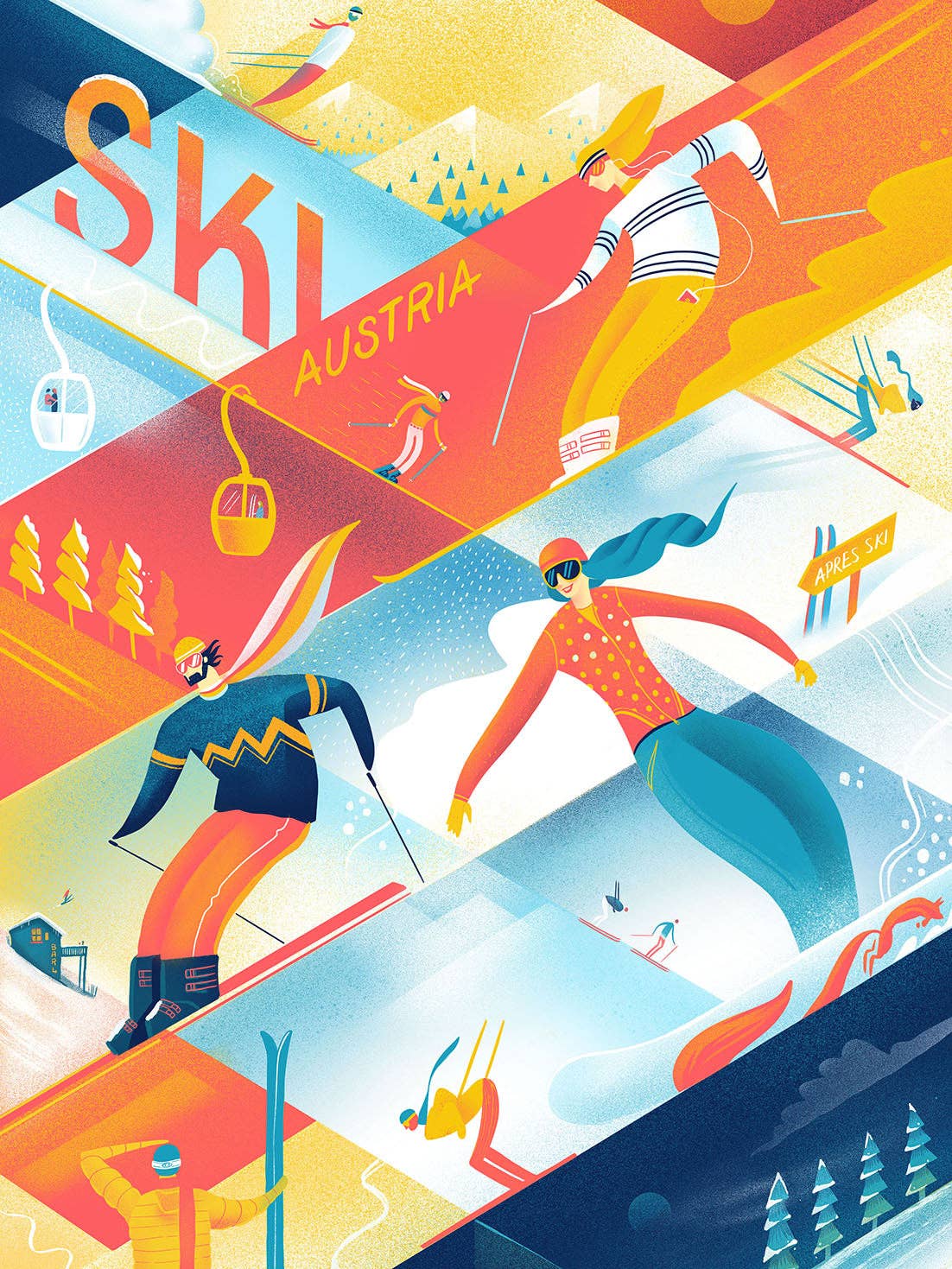 BLUE SHAKER – wholesale Art print – Mark Harrison - Ski Austria0