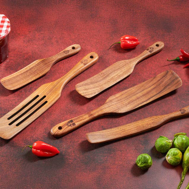 Woodenhouse - Wholesale Spatula/Turner - Wooden Spurtle Set of 54