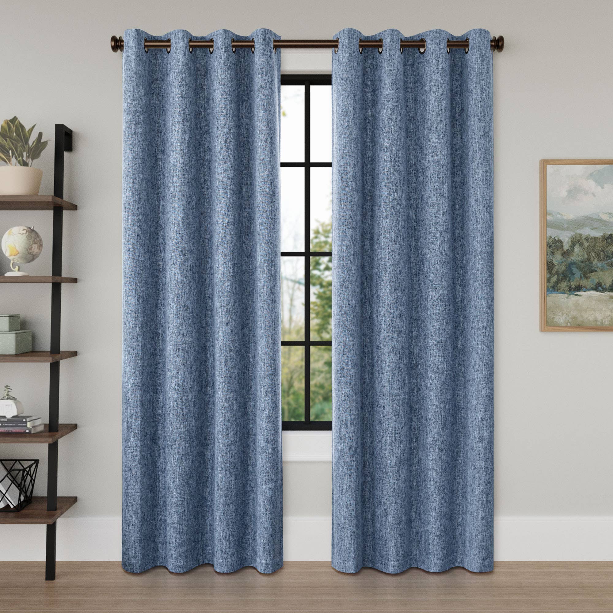 Awesome Home – Großhandel Vorhang – Verdunkelungsvorhänge mit Leinenstruktur und Ösen, 2 Paneele34
