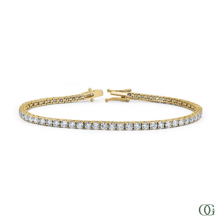 Fire-grenet laboratoriedyrket diamant tennisarmbånd (5 CTW) for engroshandel hos Orchid Gems Fine Jewelry