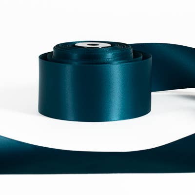 The Danes – wholesale Ribbon – Gift wrapping – TEAL Luxury Double Faced Satin Silk Ribbon, 25mm x 3M1
