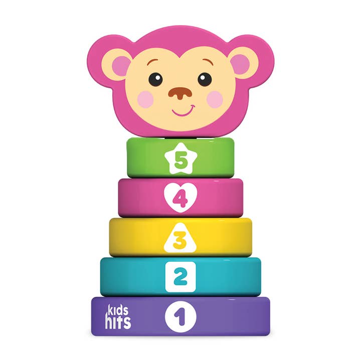 Kids Hits Wooden Stack and Play Monkey for wholesale by Fainotoys