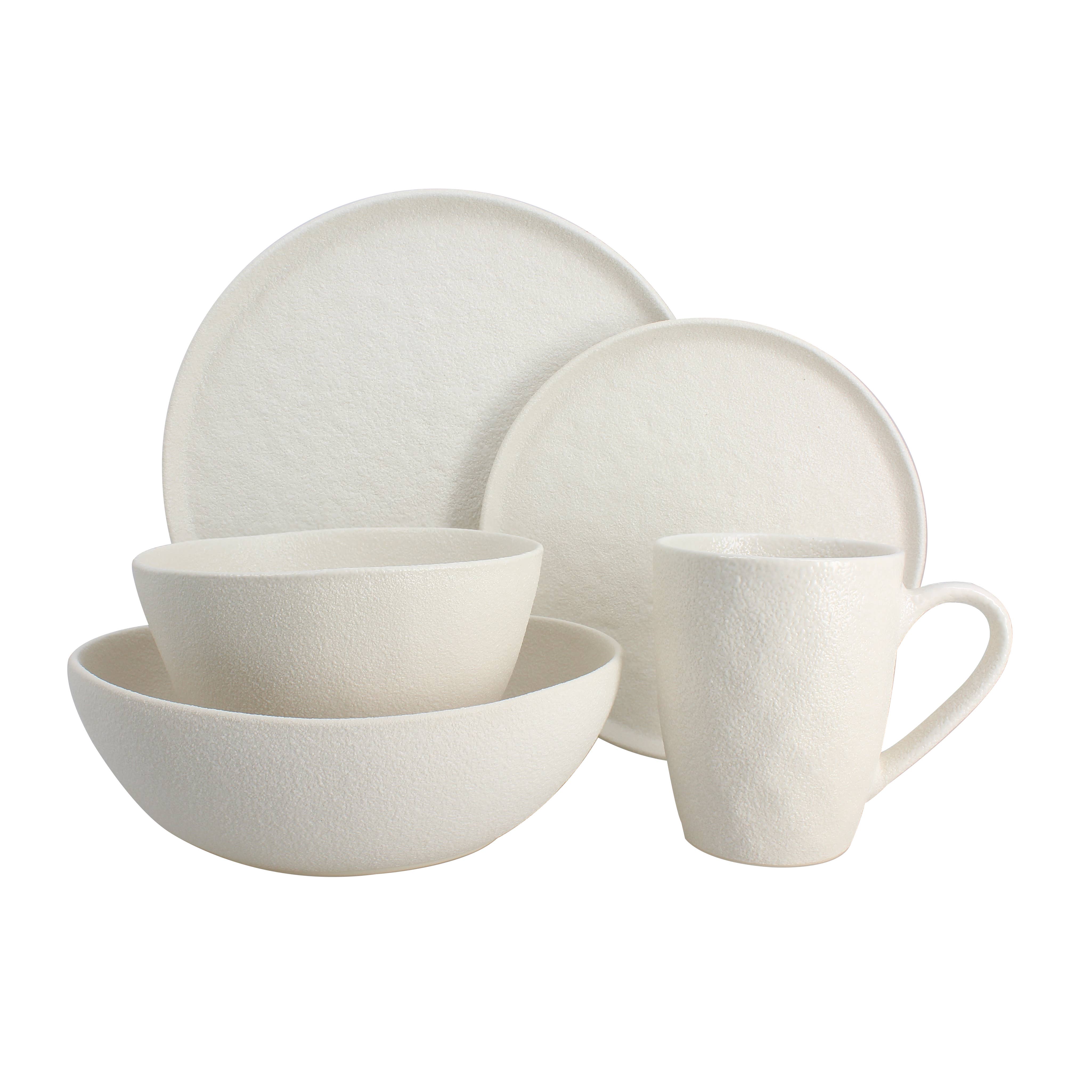 Ogo living - Wholesale Dinner Plate - Snowstack plate 27cm in matte white stoneware5