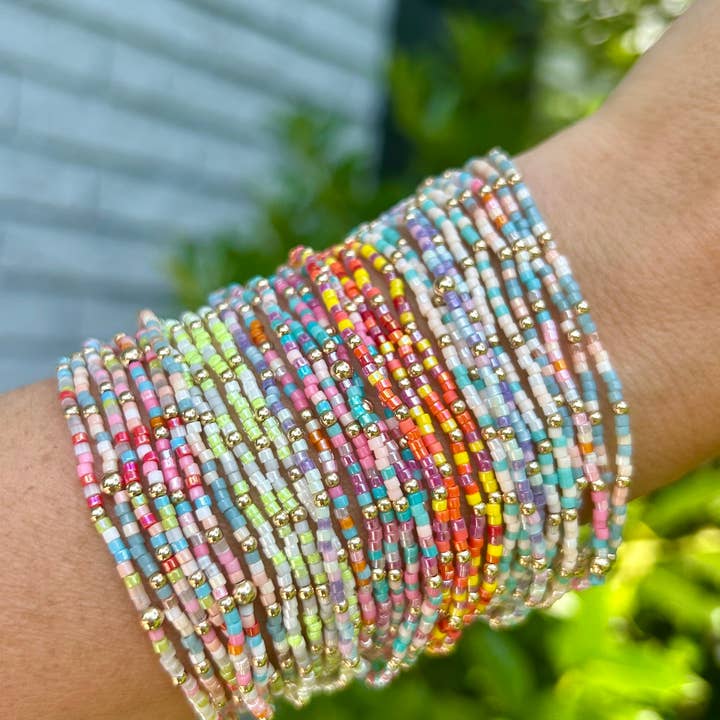Back Bay Bead Company - Wholesale Beaded Bracelet - Stretchy Seed Bead Bracelets Gold Fill Gifts for Her Jewelry17