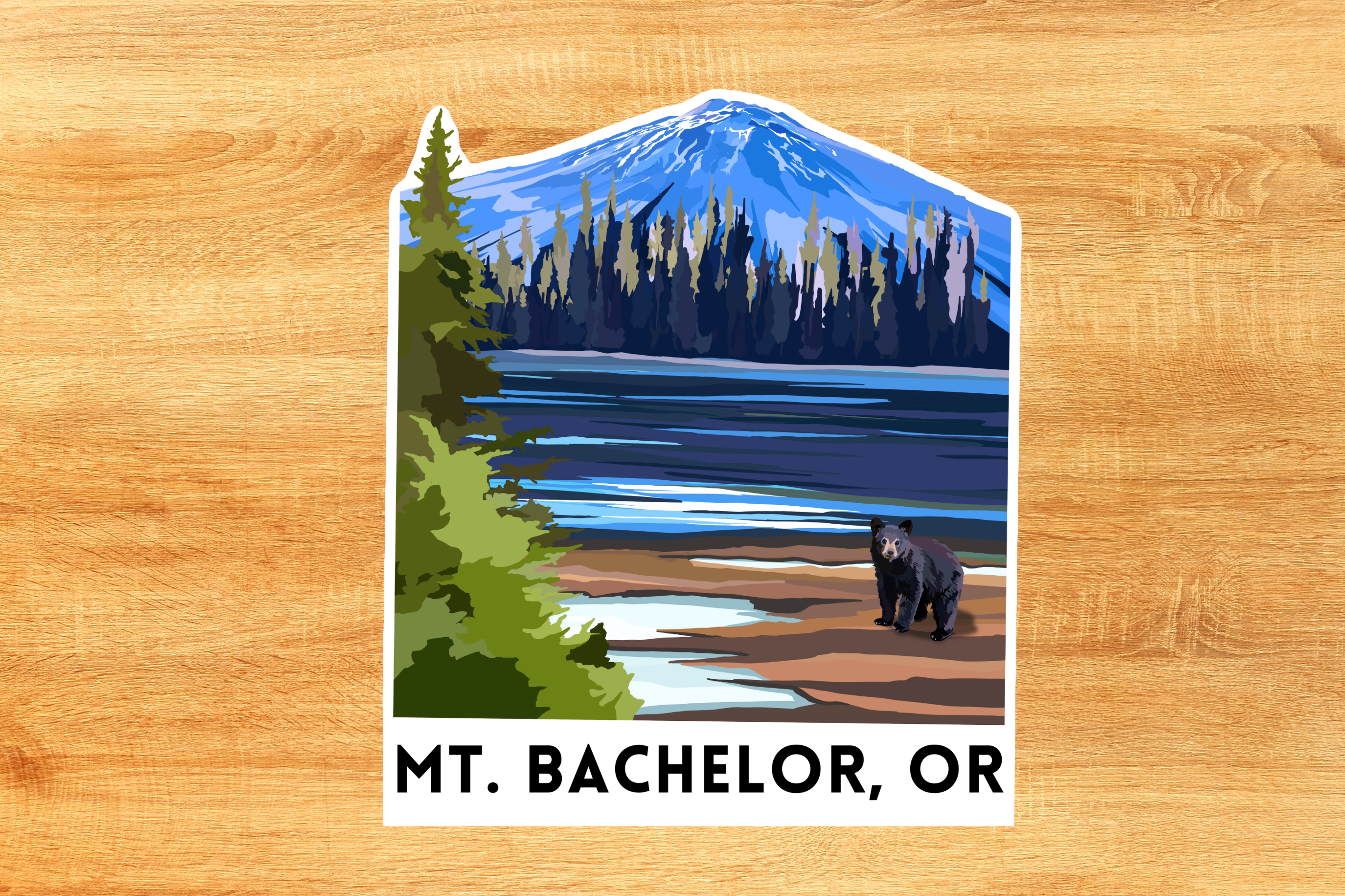 Wild Life Design Co. – wholesale Sticker – Mt. Bachelor, Oregon Sticker | Waterproof Decal 1