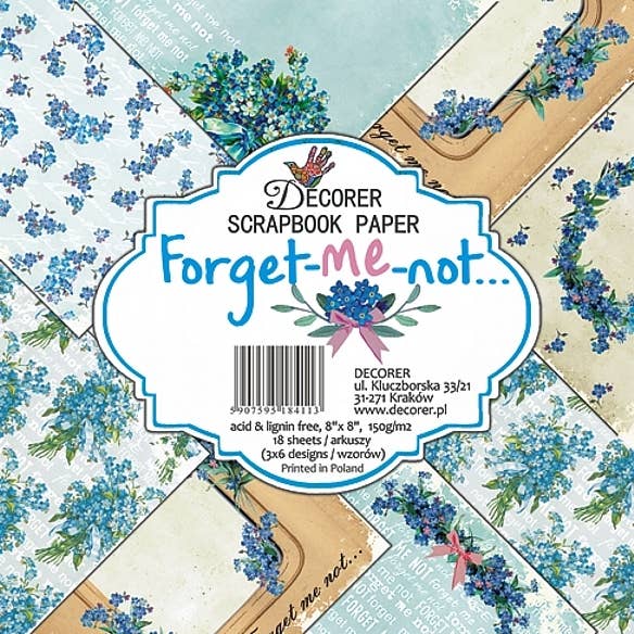 Forget Me Not - 8'X 8' Scrapbook Paper for wholesale by DECORER