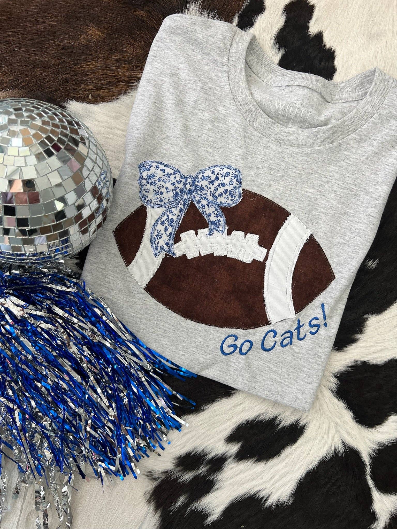 The White Stitch - Wholesale T-Shirt - Women's - Bow Football | Handmade1