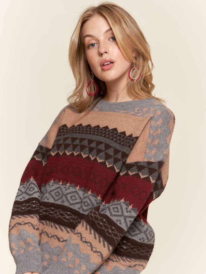 CESW2383 MAGLIONE A SPALLE CADENTI TAGLIA UNICA per la vendita all'ingrosso da parte di ADORA LA