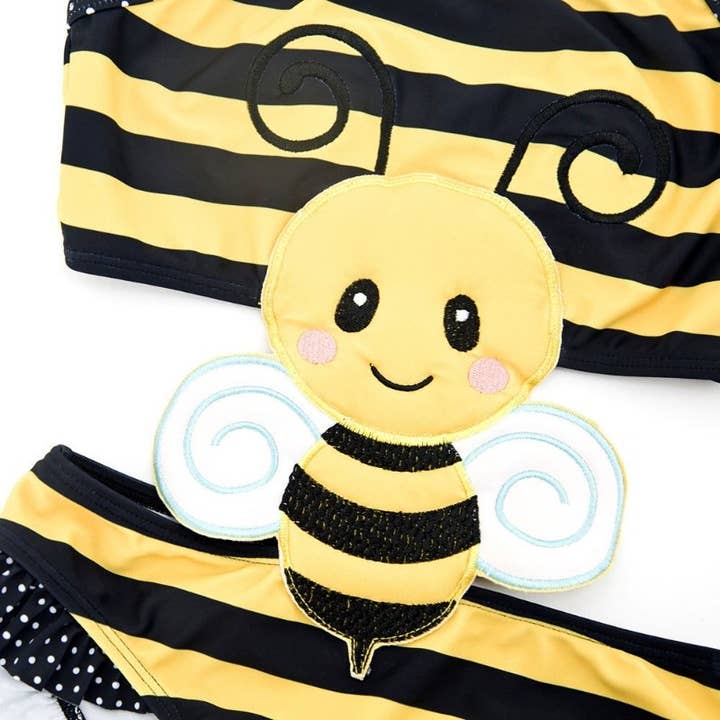 Little Chic Boutique - Wholesale One Piece Swimsuit - Kids - Baby/Toddler Girl's Honey Bee Design One-Piece Design Swimsuit