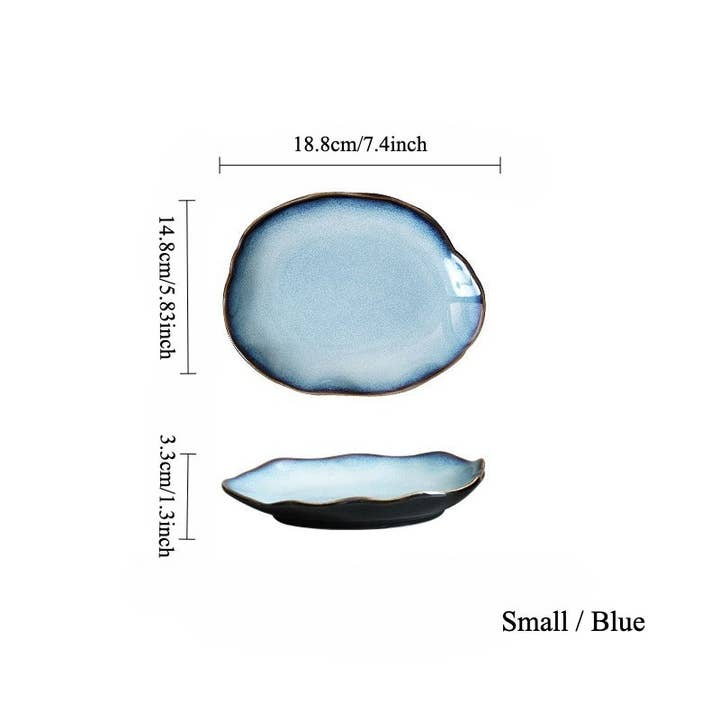 Gohobi (We cover U.S. import duties) – wholesale Dinner plate – Gohobi Vintage Kiln-Change Irregular Plate