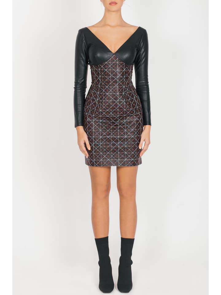 Maison BOGOMIL - Wholesale Dress - Women's - Leather Dress With Long Sleeves