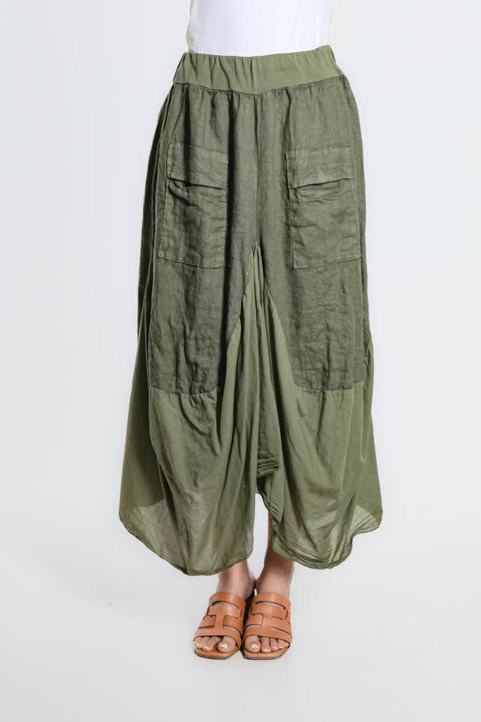 TINA Stephens Italy/Tees By Tina - Wholesale Skirt - Women's - Brenna Cotton/Linen Bunched Pocket Skirt (SL102W)28