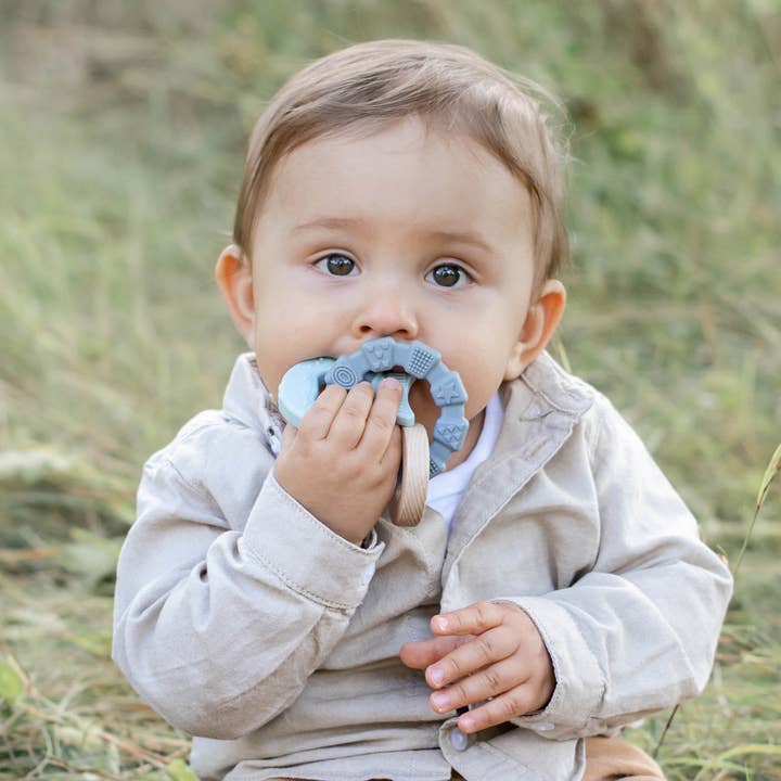 Summerville organic - Wholesale Teether (Not Clip-On) - Baby - Baby Silicone Teether Toy Fish Ice blue