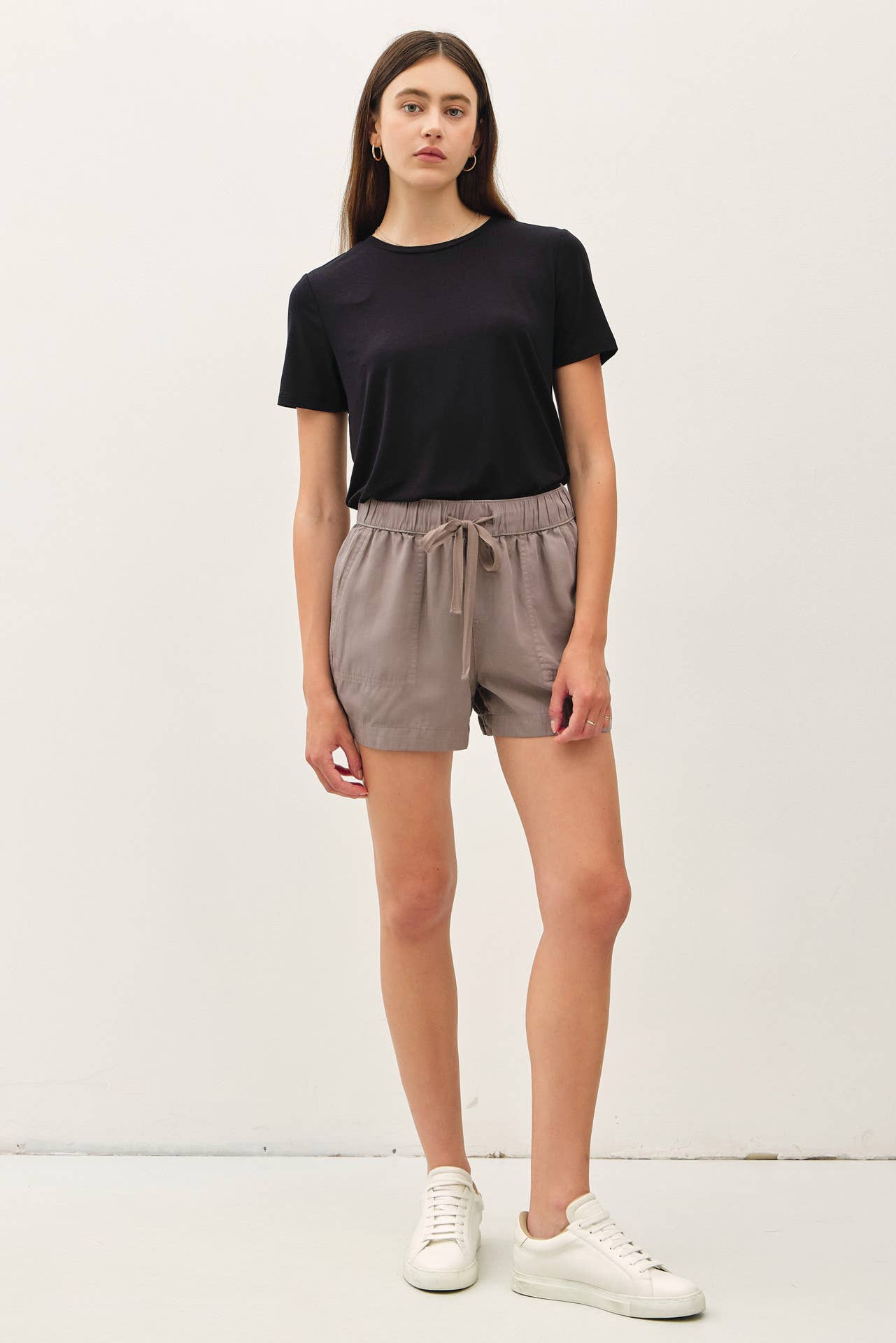 Be Cool - Wholesale Shorts - Women's - NEW COLOR-HIGH RISE PULL ON TENCEL SHORT 1