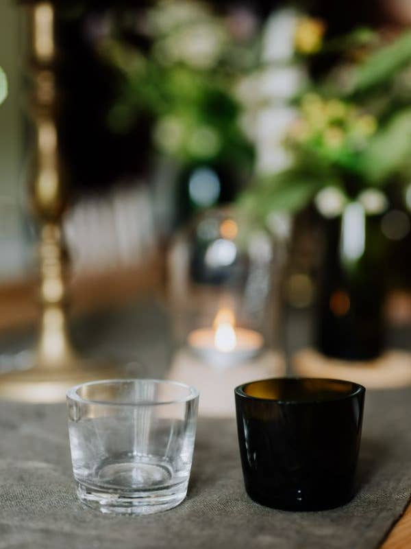 Luna Olive Tea Light Cup for wholesale by Old Green