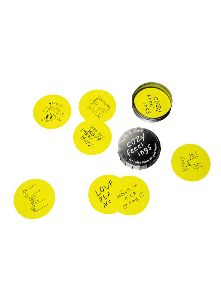 CLICK CAN WITH STICKERS "COZY FEELINGS" for wholesale by MARI&ANNE