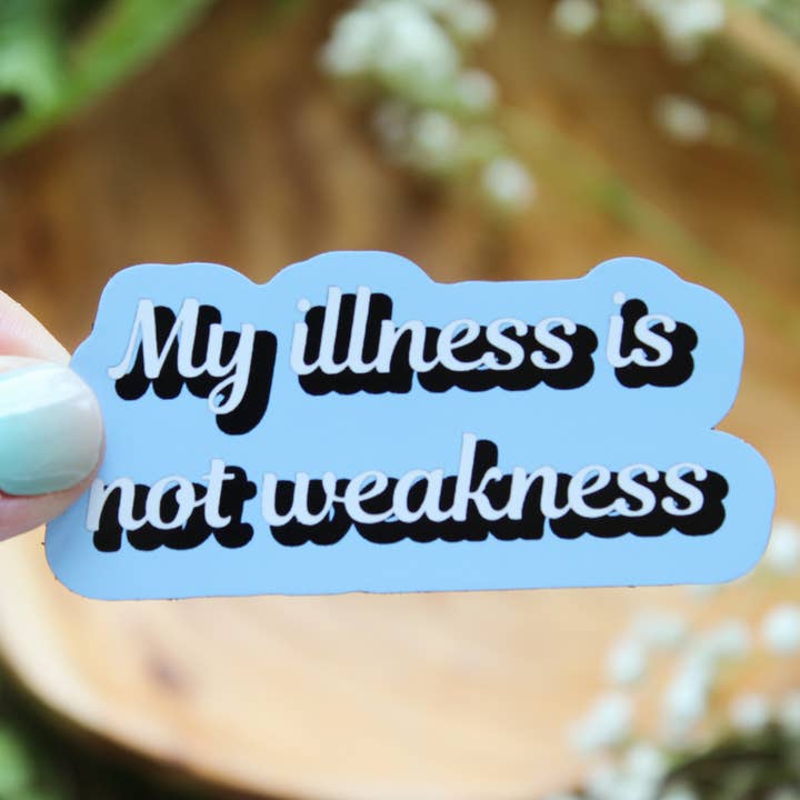 Meine Krankheit ist keine Schwäche | Matte Vinylmagnete | 1,5" x 3" für den Großhandel von Mamukeeto